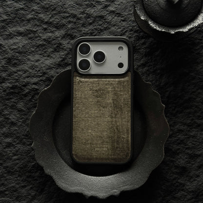 Wood Grain Print PU Phone Case