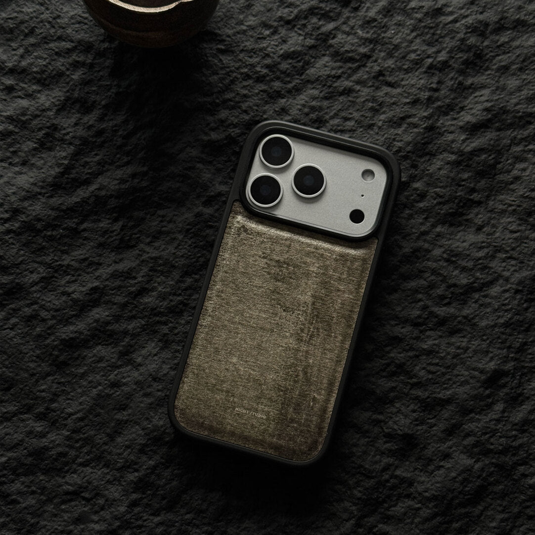 Wood Grain Print PU Phone Case
