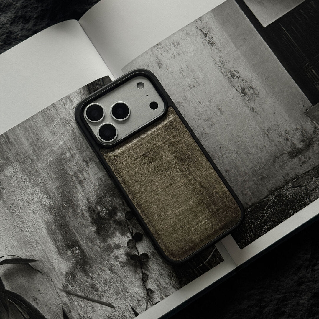 Wood Grain Print PU Phone Case