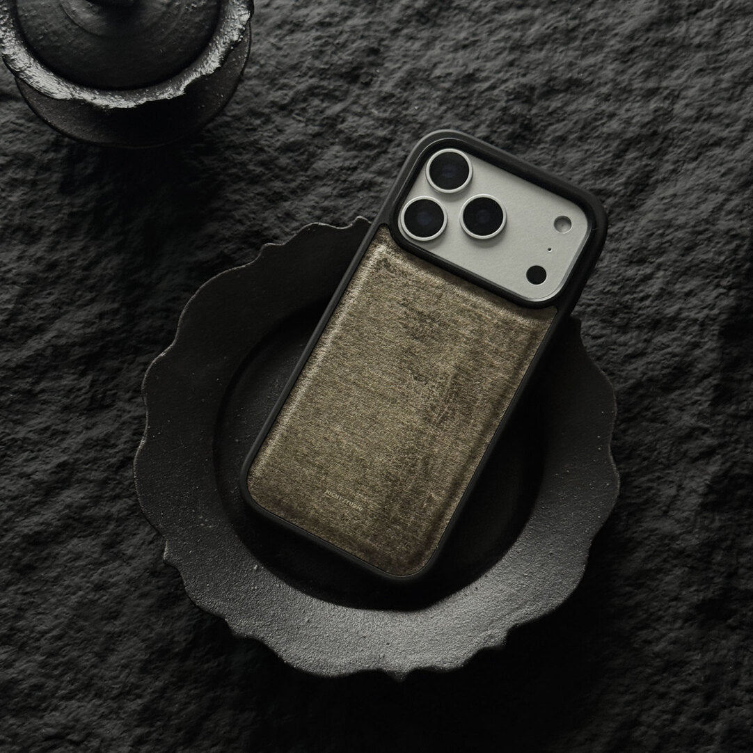 Wood Grain Print PU Phone Case