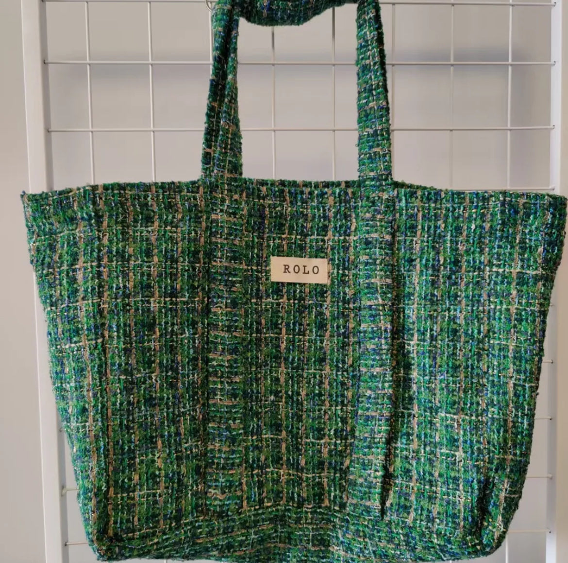 Woolen Plaid Tote Bag