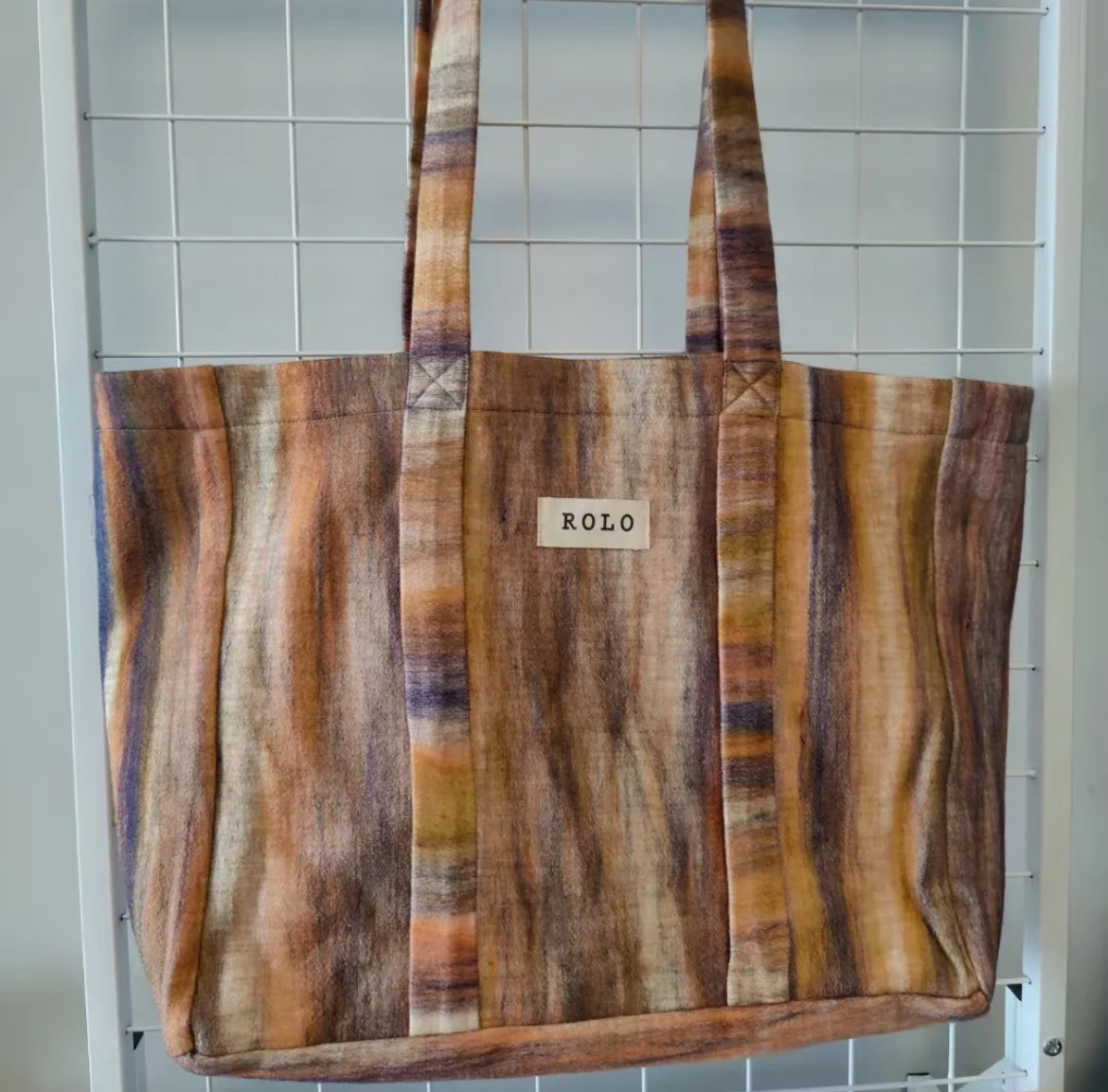 Woolen Plaid Tote Bag