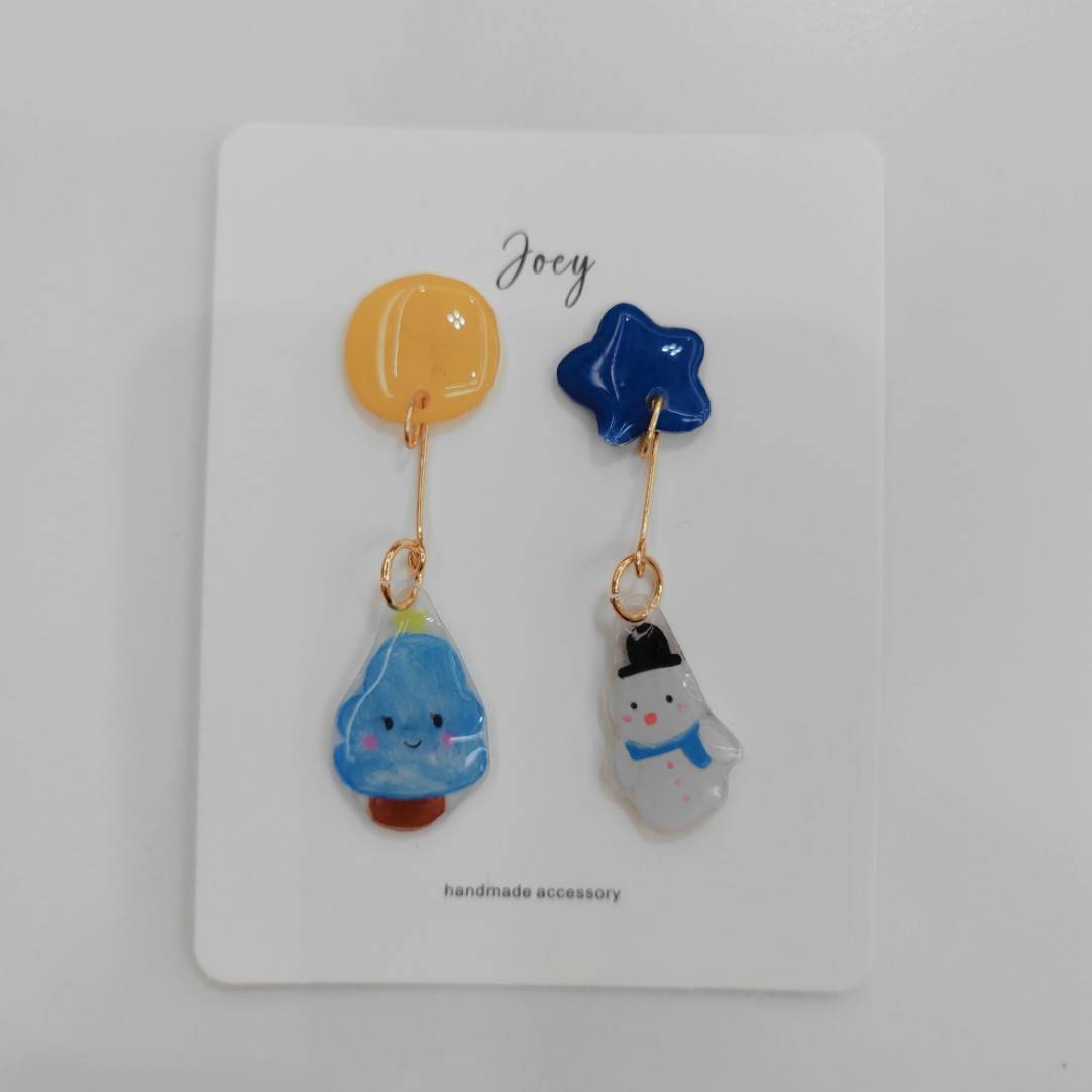 Xmas Collection Shrink Plastic Earrings