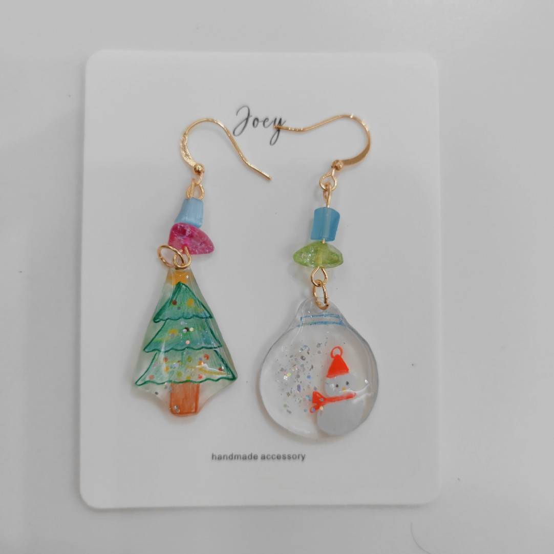 Xmas Collection Shrink Plastic Earrings