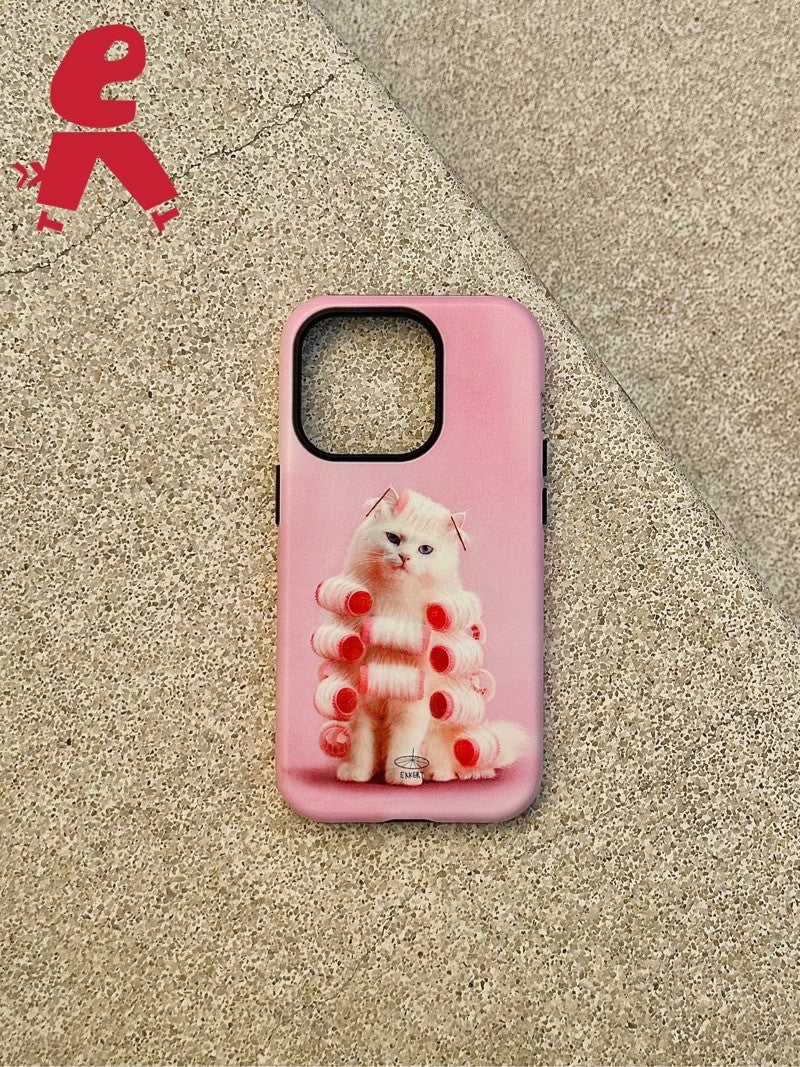 Xmas Pink Cat Double Layer Phone Case