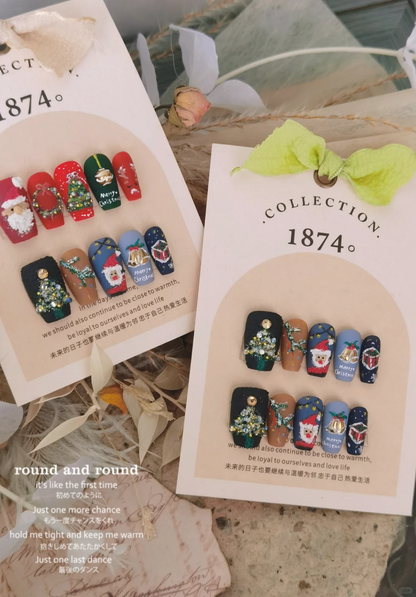 Xmas Press On Nails Set