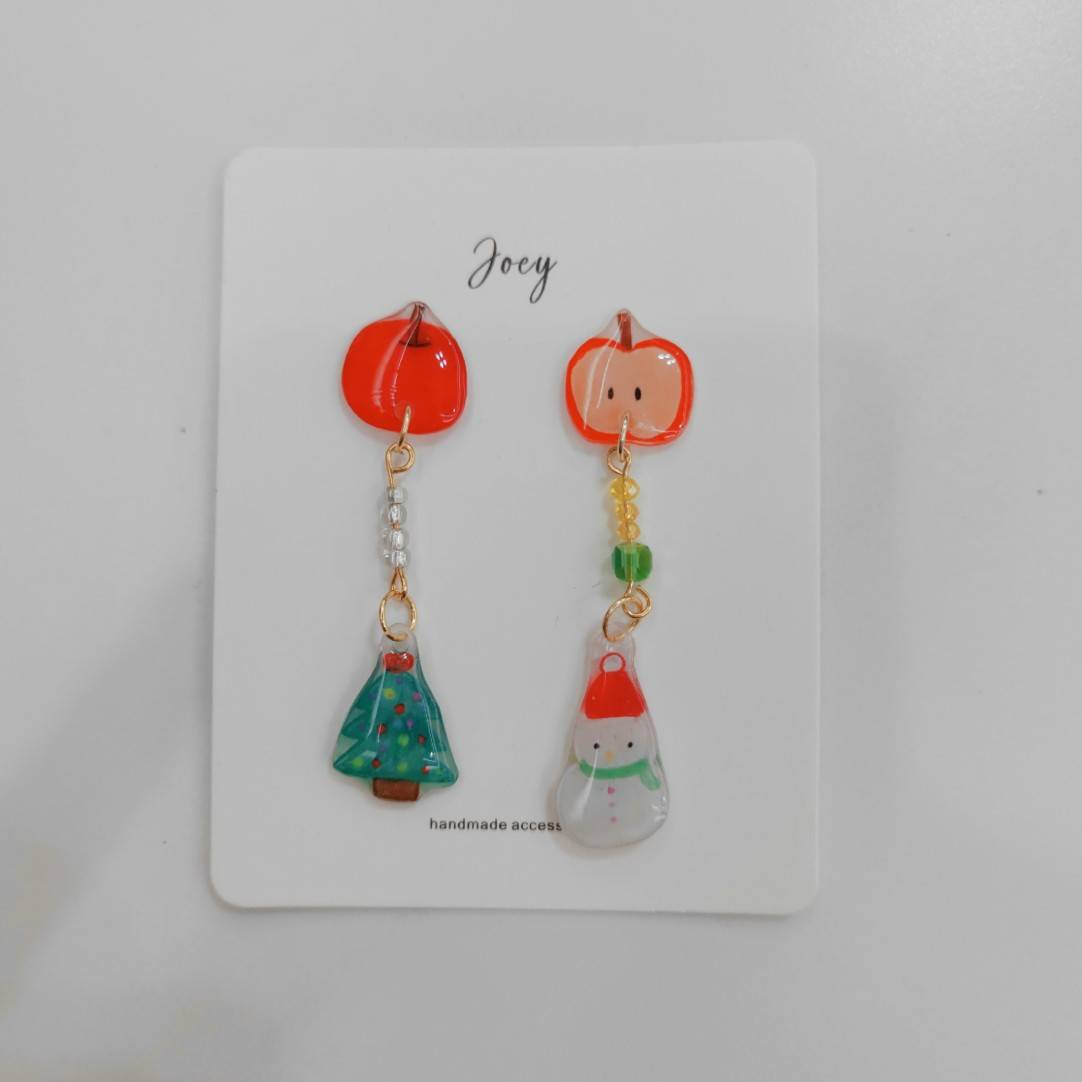 Xmas Collection Shrink Plastic Earrings