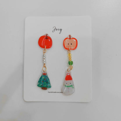 Xmas Collection Shrink Plastic Earrings