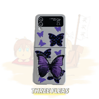 Y2k Purple Butterflies Galaxy Z Flip3/4 Phone Case