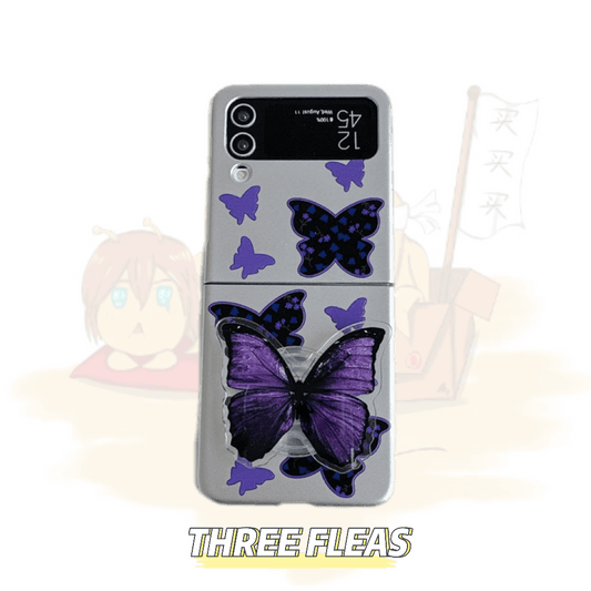 Y2k Purple Butterflies Galaxy Z Flip3/4 Phone Case