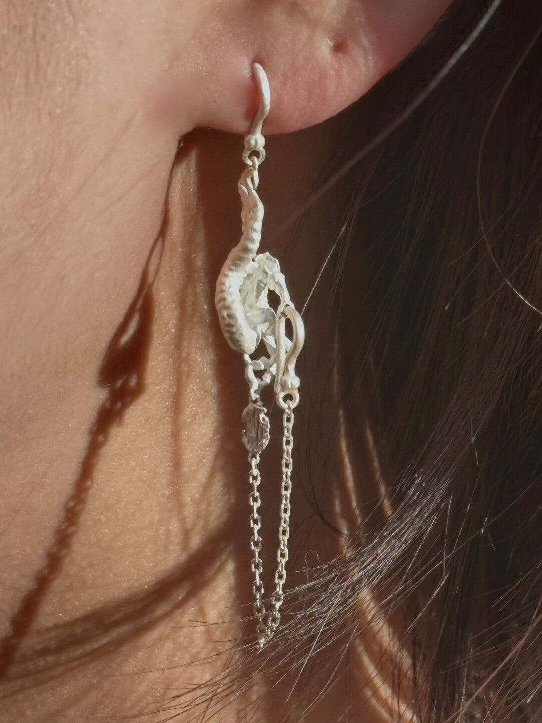 Yamsuph Seahorse Double Hook Earrings