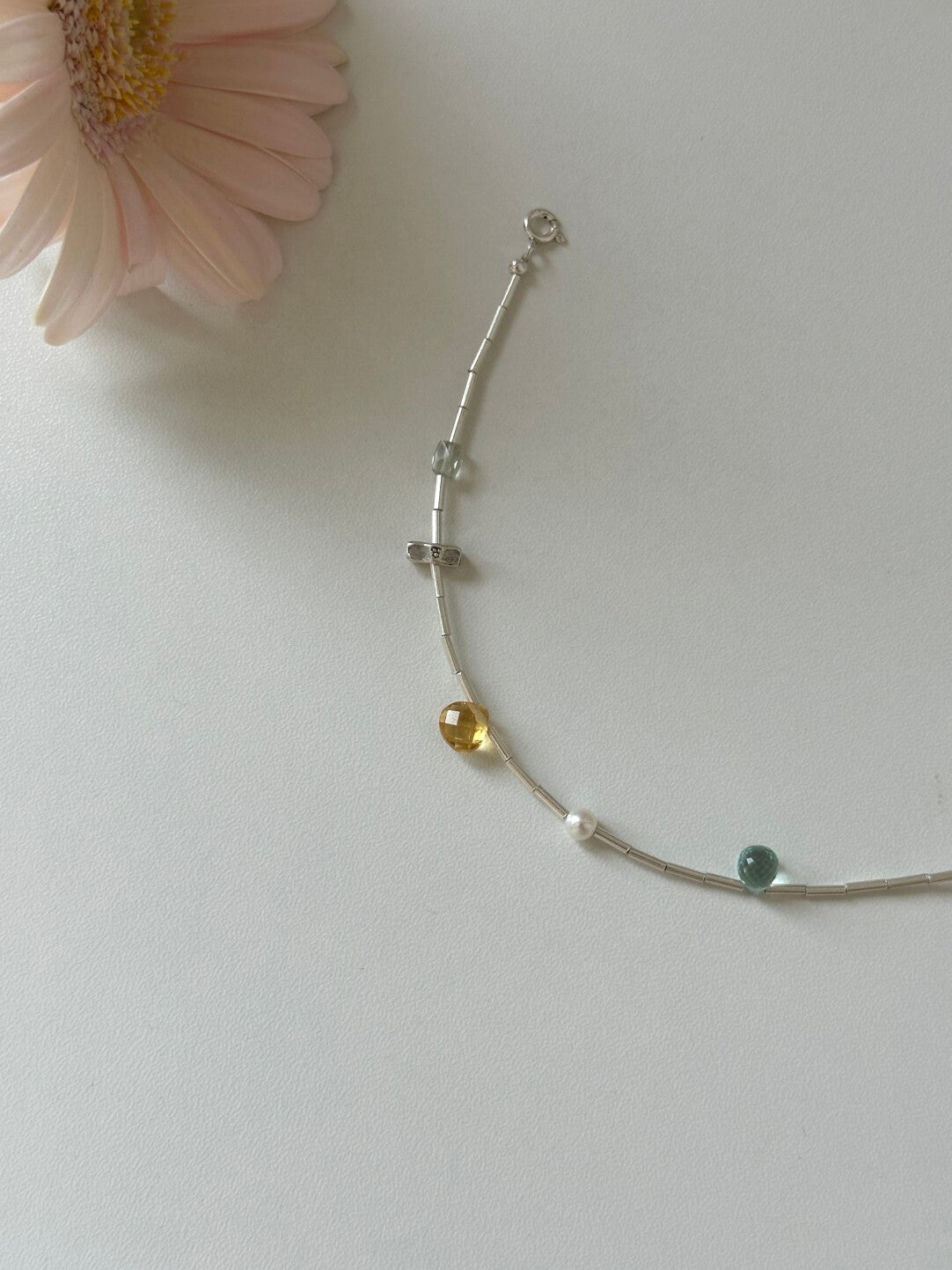 Yellow Green Natural Stone Beaded Bracelet