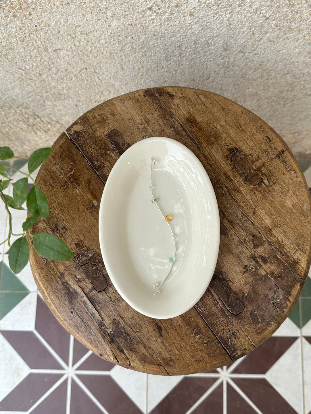 Yellow Green Natural Stone Beaded Bracelet