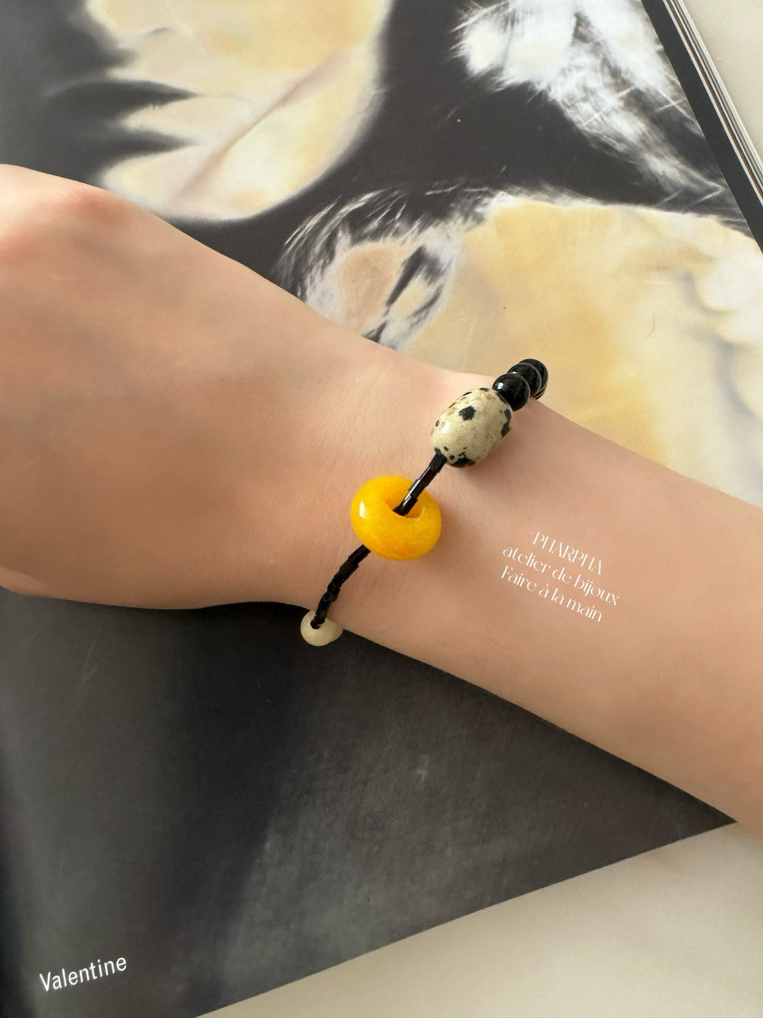 Yellow Jade Peace Buckle Beaded Bracelet