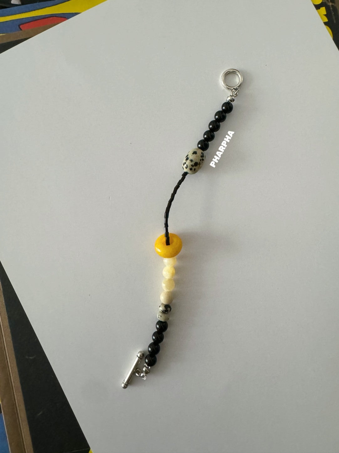 Yellow Jade Peace Buckle Beaded Bracelet