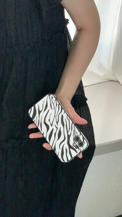 Zebra Print Faux Leather Phone Case