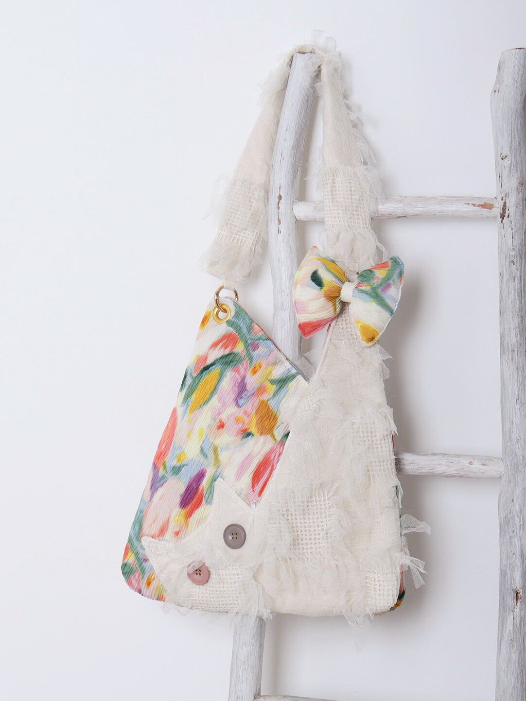 Floral Lace Cat Shoulder Bag | Bag | Three Fleas