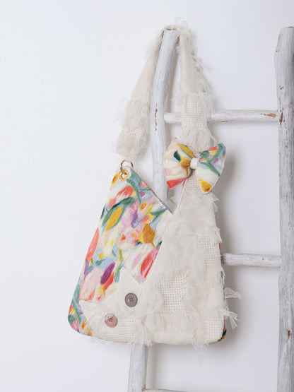 Floral Lace Cat Shoulder Bag | Bag | Three Fleas