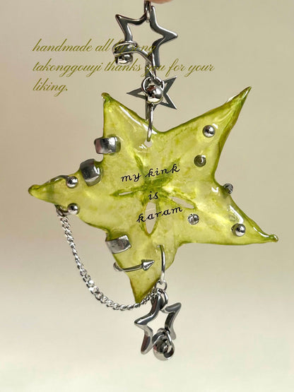 Starfruit Star Resin Bag Charm | other accessories | Three Fleas