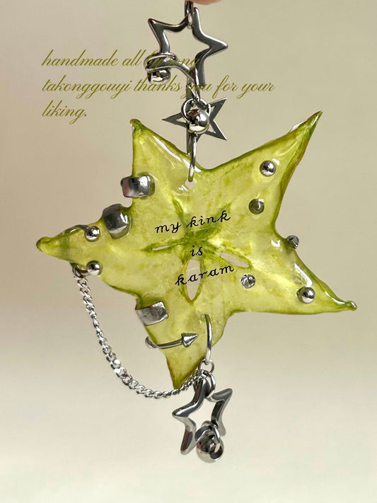 Starfruit Star Resin Bag Charm | other accessories | Three Fleas