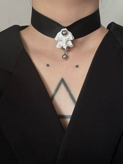 Bone Flower Choker,Lumivault.