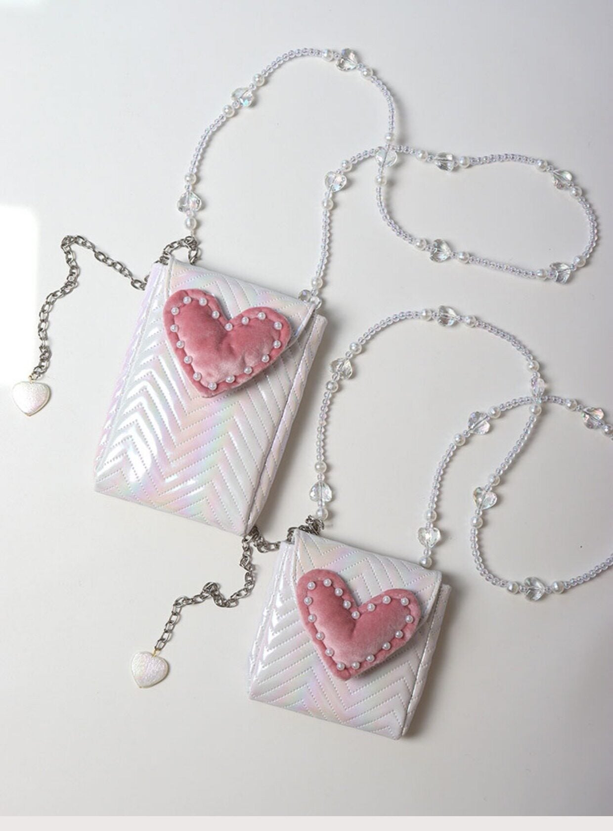 Mini Cute Pink Heart Crossbody Bag | bag | Three Fleas