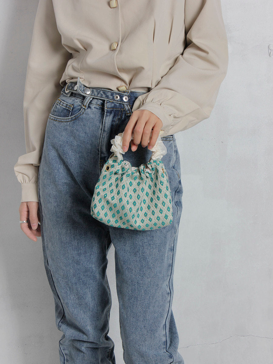 Retro Green Chinoiserie Crossbody Bag | bag | Three Fleas