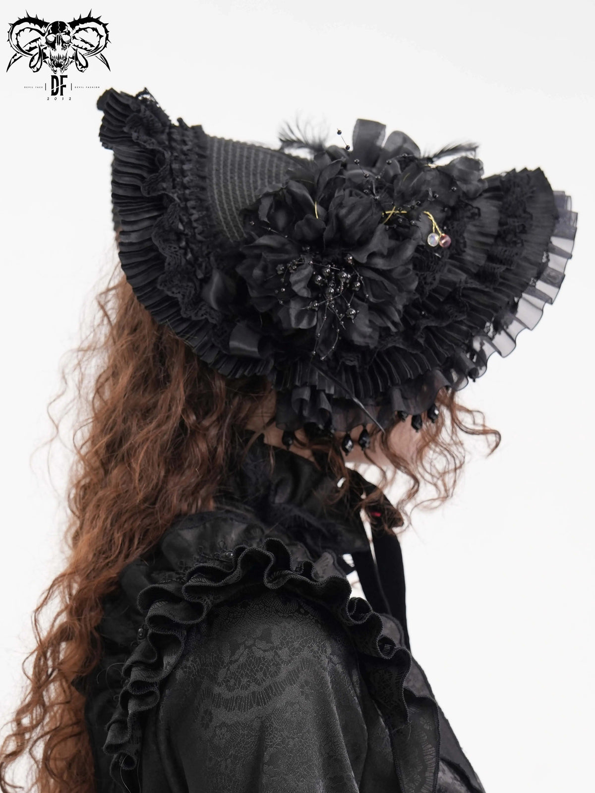 Pearl Fringe Widow Hat - DF12GX