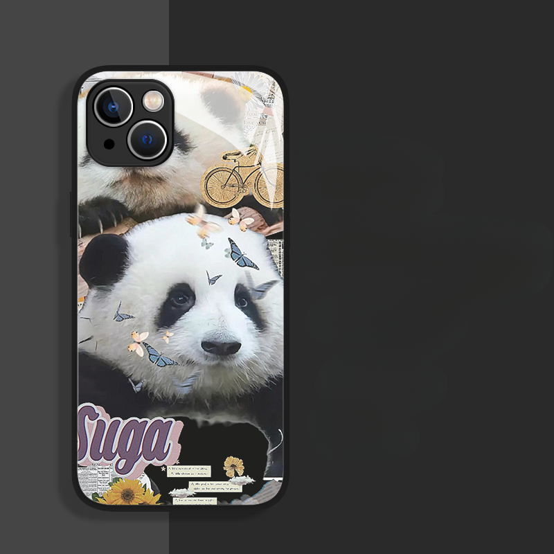 [ Meme Case ] Panda Panda Silicone Mirror Case