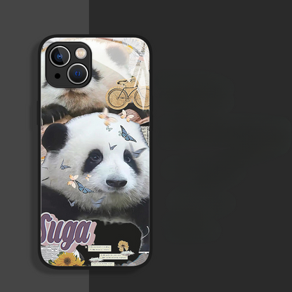 [ Meme Case ] Panda Panda Silicone Mirror Case