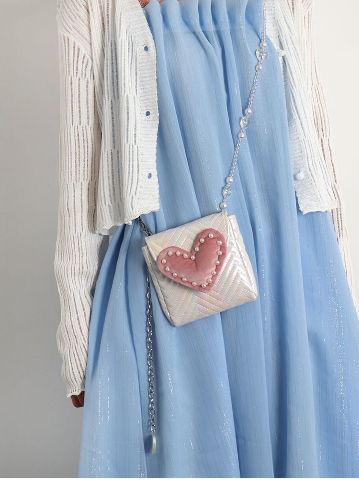 Mini Cute Pink Heart Crossbody Bag | bag | Three Fleas