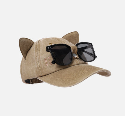 Cat Shape with Sunglasses Hat