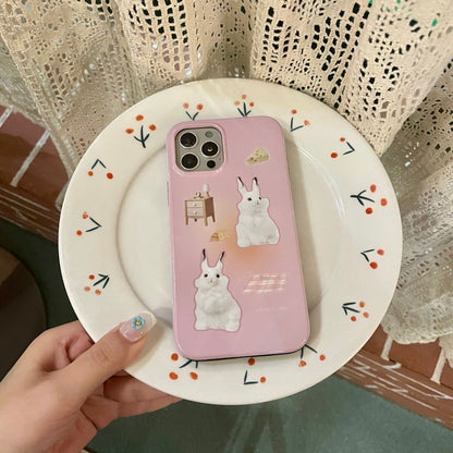 Pink Cute Rabbit Phone Case