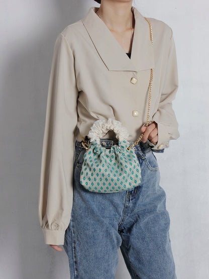 Retro Green Chinoiserie Crossbody Bag | bag | Three Fleas