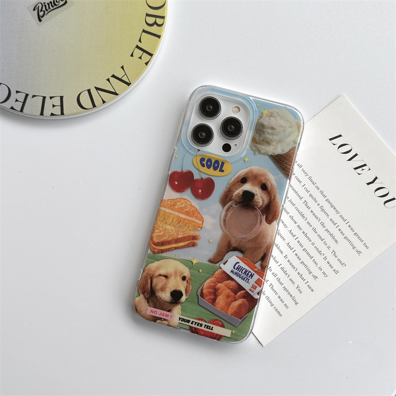 [ Meme Case ] Sweet cat and dog phone case | phone accessories | Three Fleas