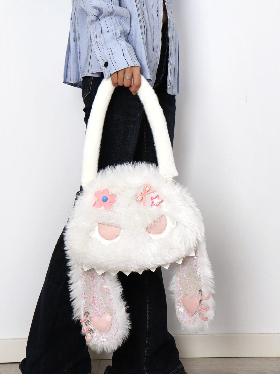 Cute Hidden Face Bunny Shoulder Bag | Bag | Three Fleas