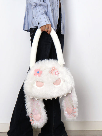 Cute Hidden Face Bunny Shoulder Bag | Bag | Three Fleas