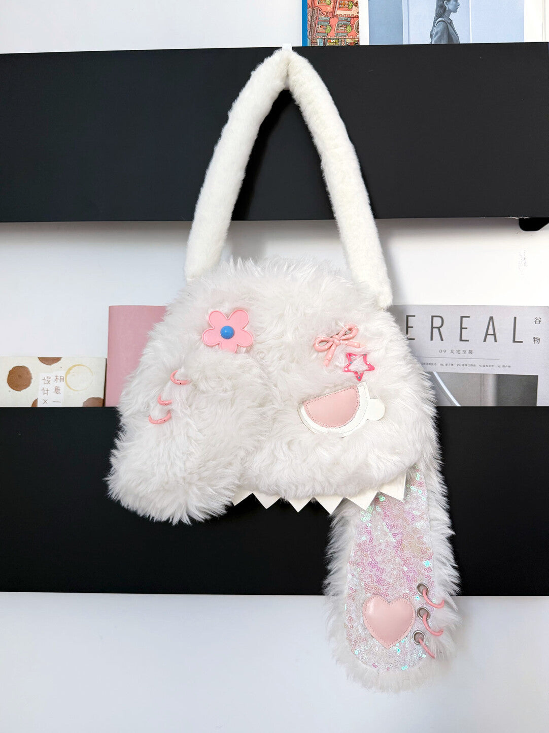 Cute Hidden Face Bunny Shoulder Bag | Bag | Three Fleas