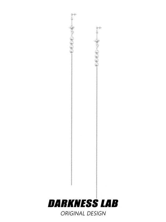 Pebbled Drift Long Earrings,Lumivault.