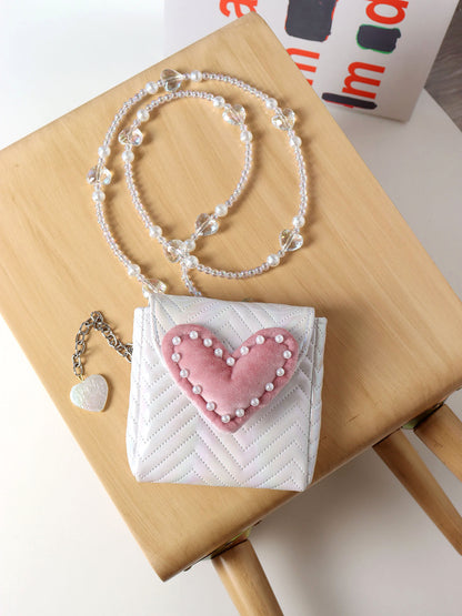 Mini Cute Pink Heart Crossbody Bag | bag | Three Fleas