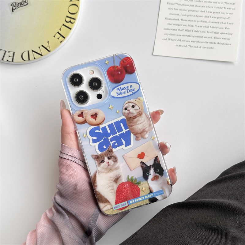 [ Meme Case ] Sweet cat and dog phone case