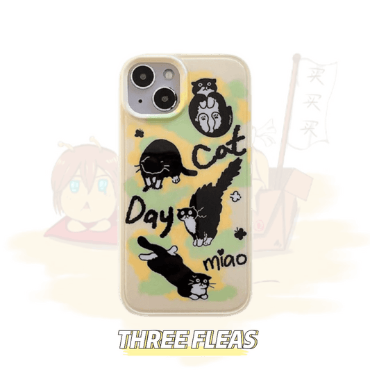 Cat day phone case | phone accessories | Three Fleas