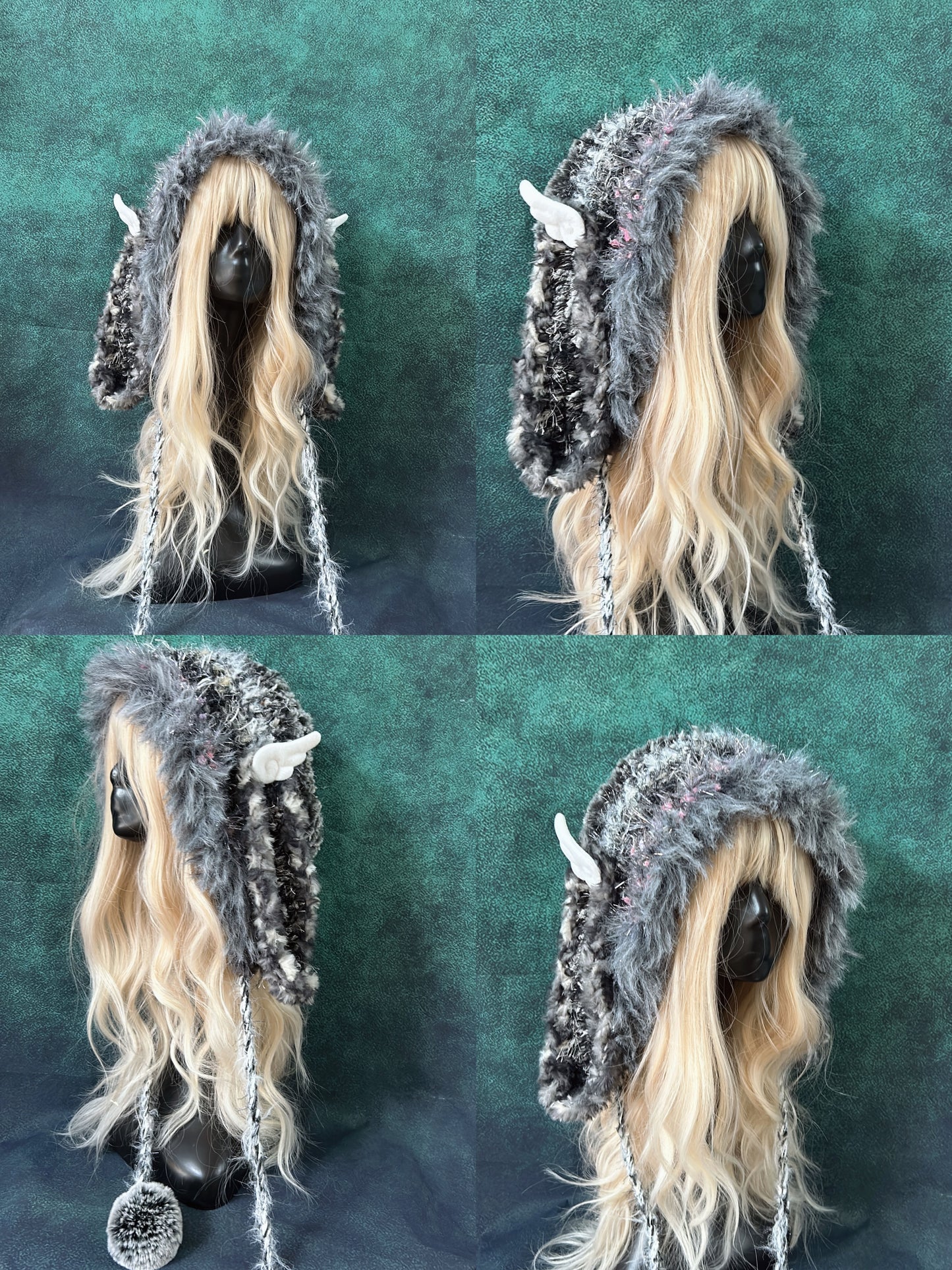 Fashion Animal Ear Pom-Pom Crochet Hat
