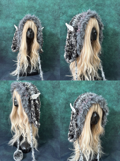 Fashion Animal Ear Pom-Pom Crochet Hat