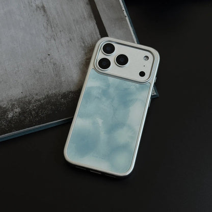 Cyan Infusion Watercolor Ink N1140 | Glass Phone Case | Three Fleas