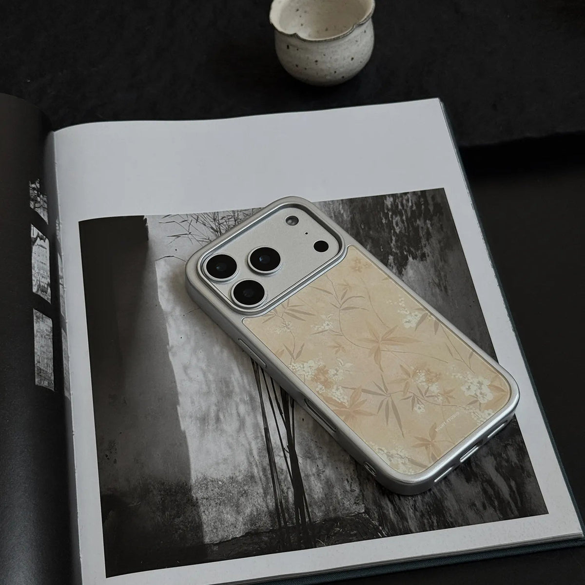 Eastern Floral N1138 | Glass Phone Case | Three Fleas