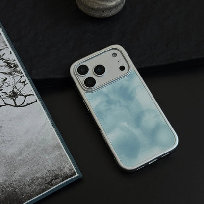 Cyan Infusion Watercolor Ink N1140 | Glass Phone Case | Three Fleas
