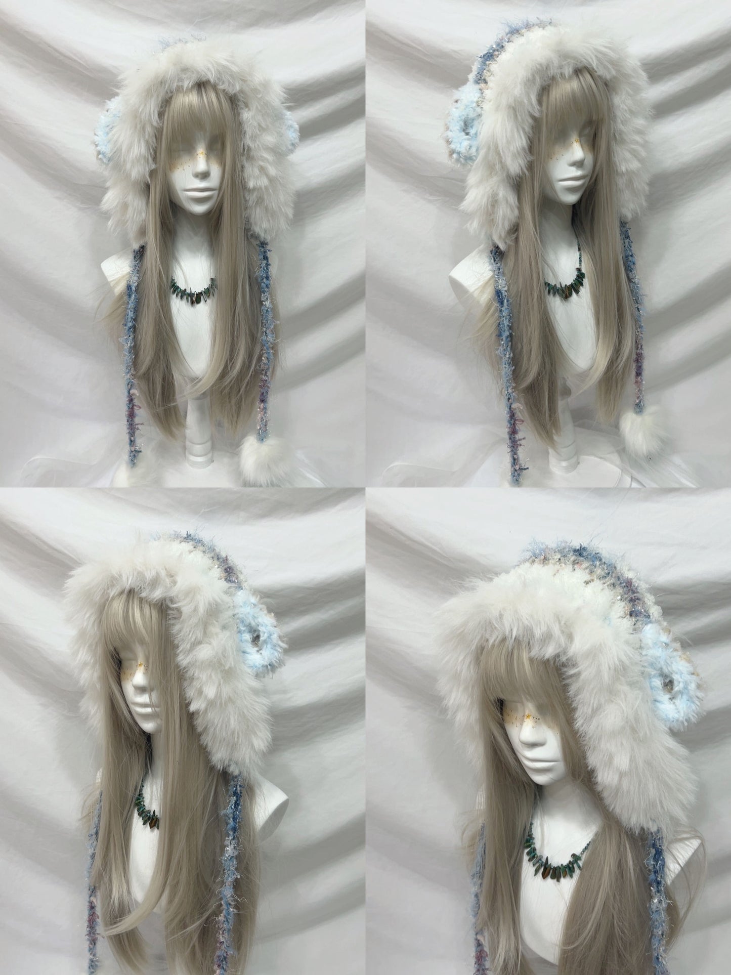 Sweet Animal Ear Pom-Pom Crochet Hat