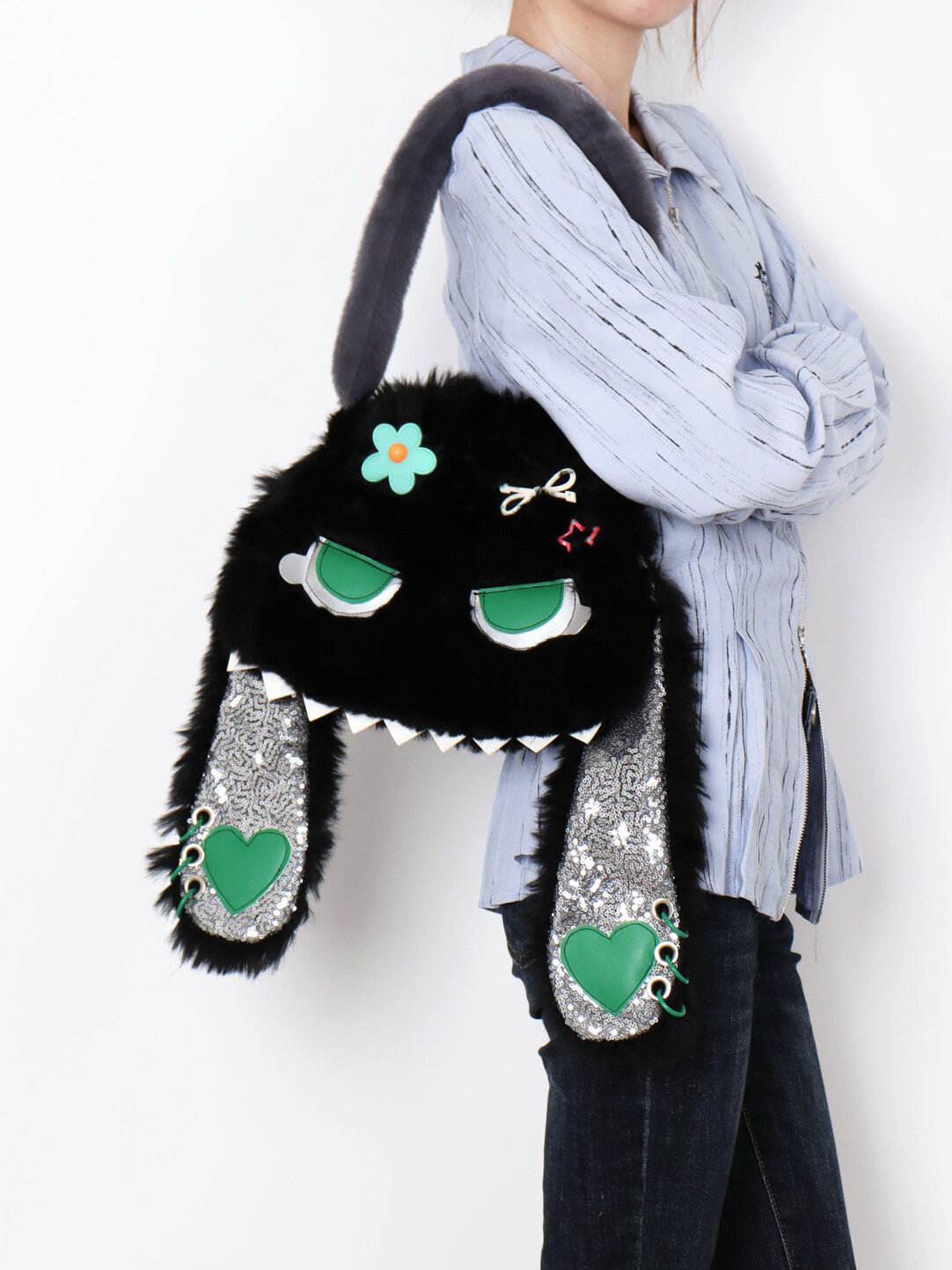 Cute Hidden Face Bunny Shoulder Bag | Bag | Three Fleas