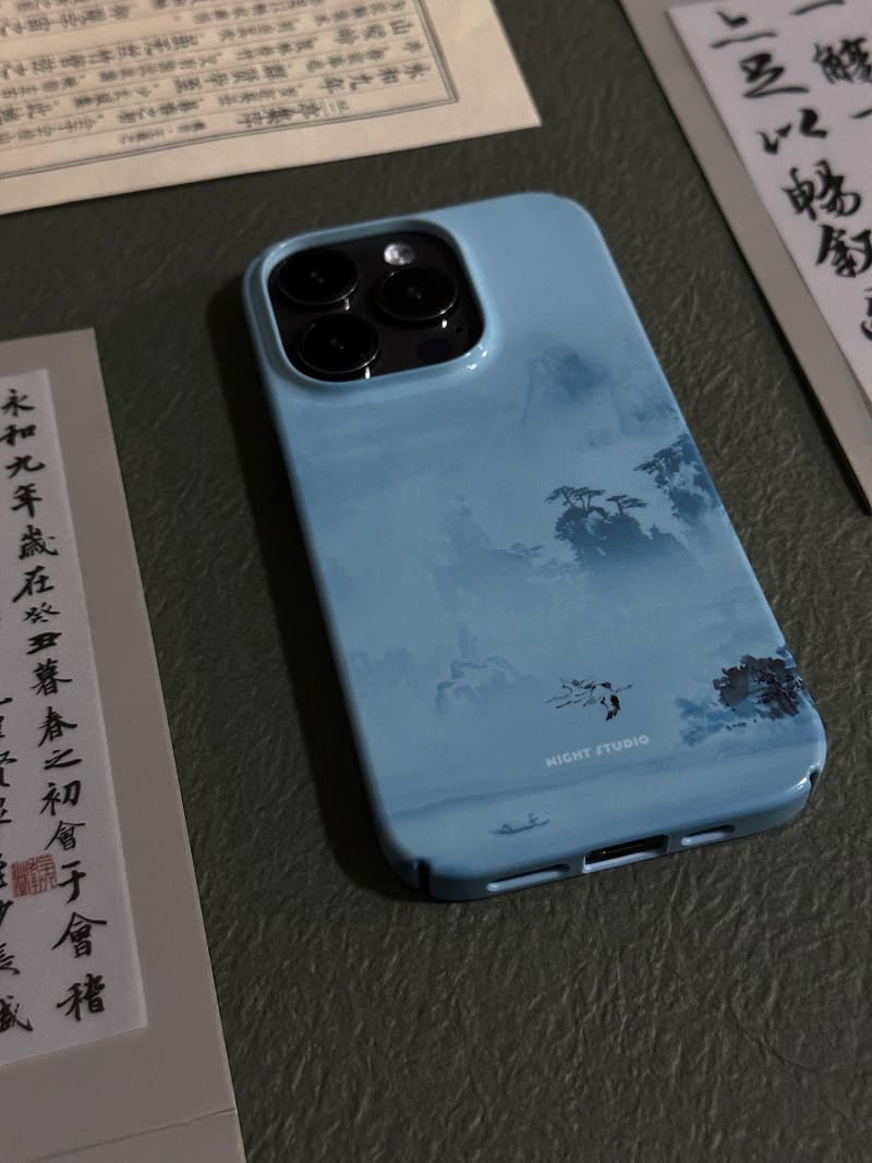 「Chinoiserie」Mountain Morning Chinese Ink Painting Phone Case